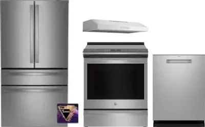 4 Piece Package Includes Refrigerator, Range, Hood And Dishwasher